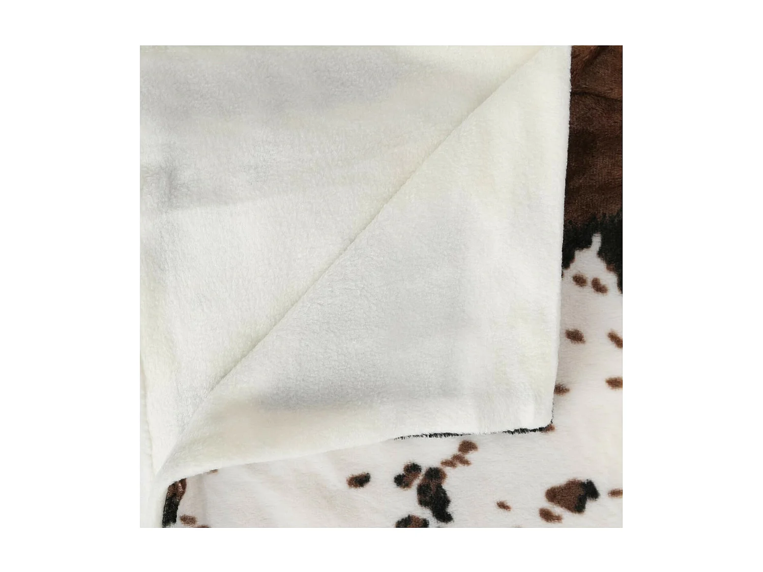 Plaid Microfibre imprimé Peau de vache 130 x 160 cm