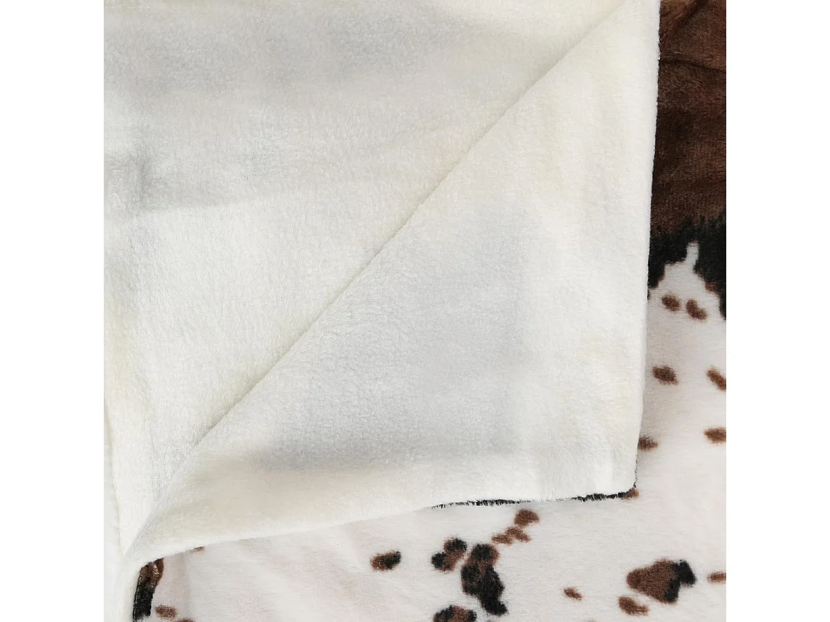 Plaid Microfibre imprimé Peau de vache 130 x 160 cm