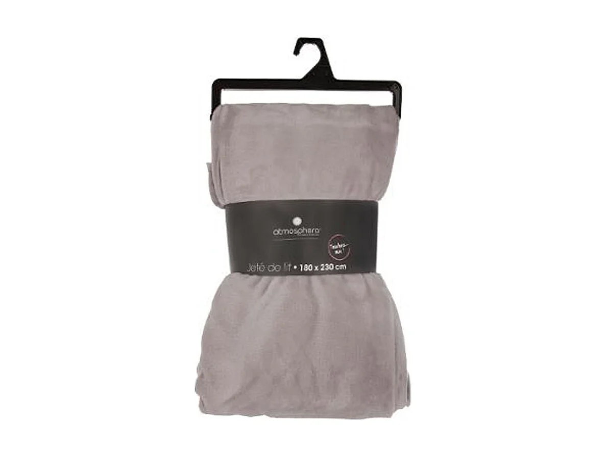 Plaid Flanelle Gris 180 x 230 cm