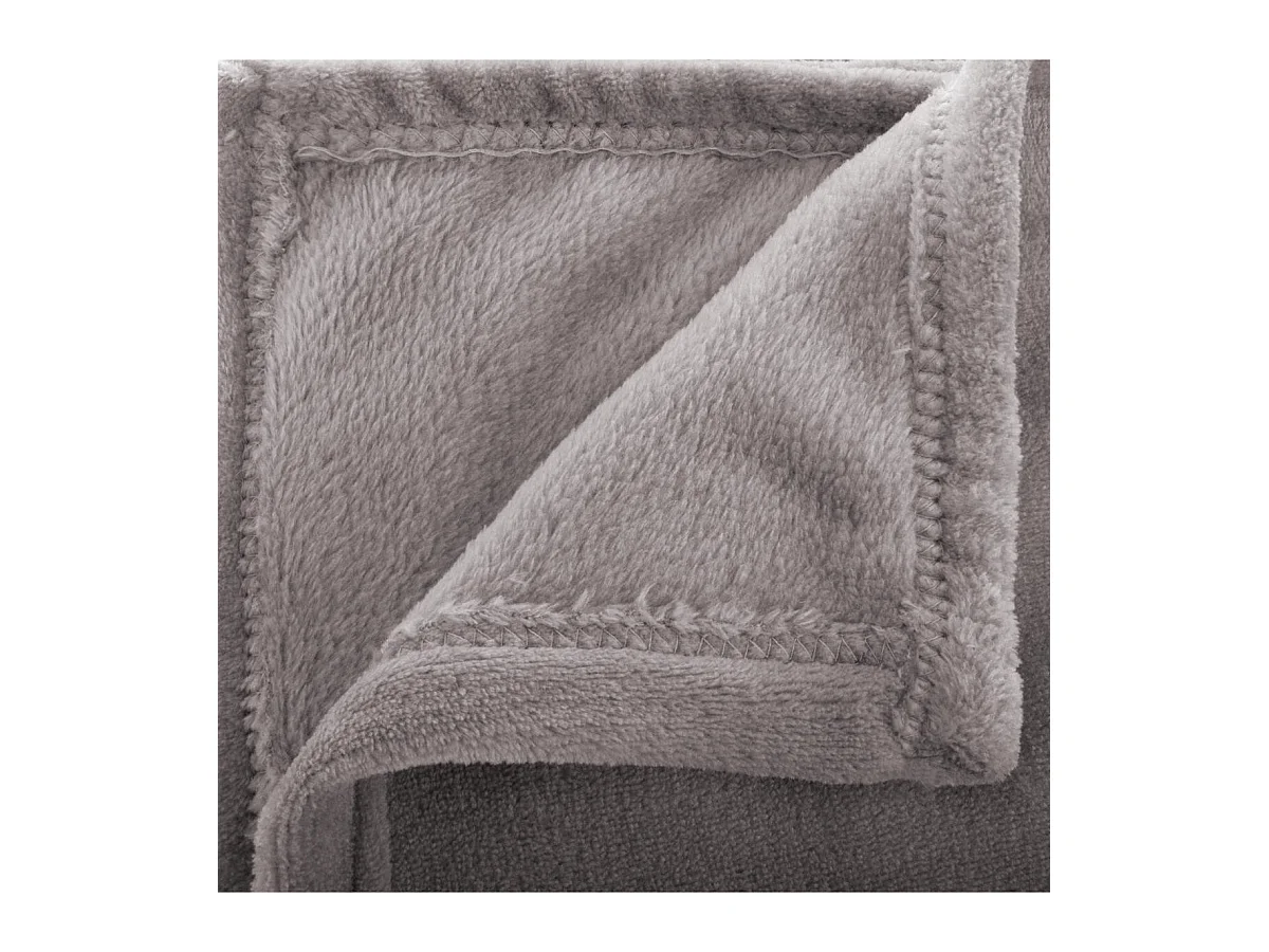 Plaid Doux Uni "Flanel" 180x230cm Gris