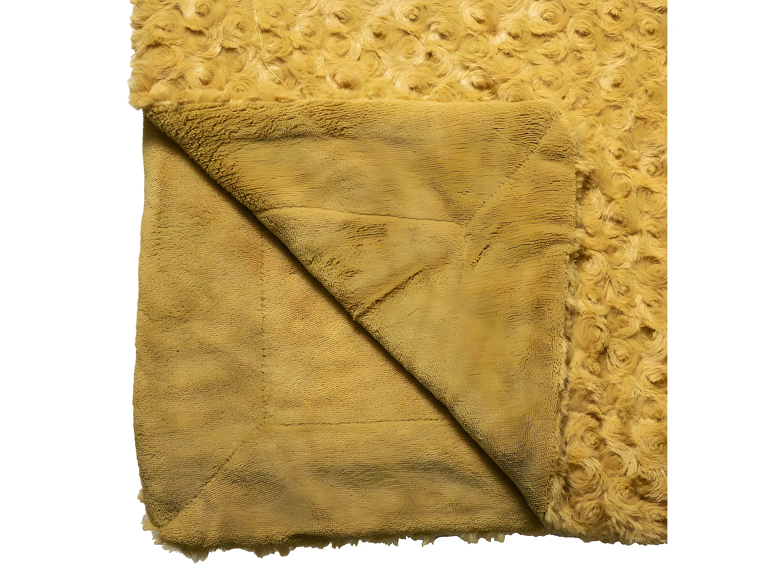 Plaid en Fourrure bouclée Ocre 180 x 230 cm