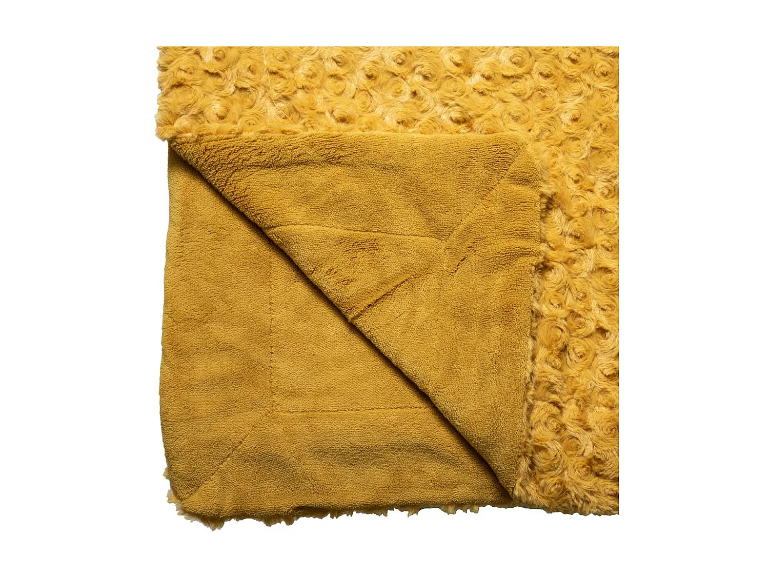 Plaid en Fourrure bouclée Ocre 180 x 230 cm