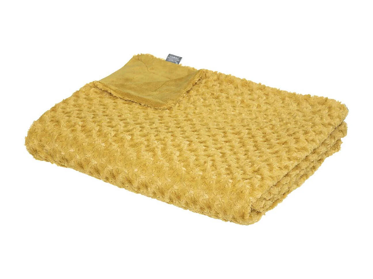 Plaid en Fourrure bouclée Ocre 180 x 230 cm