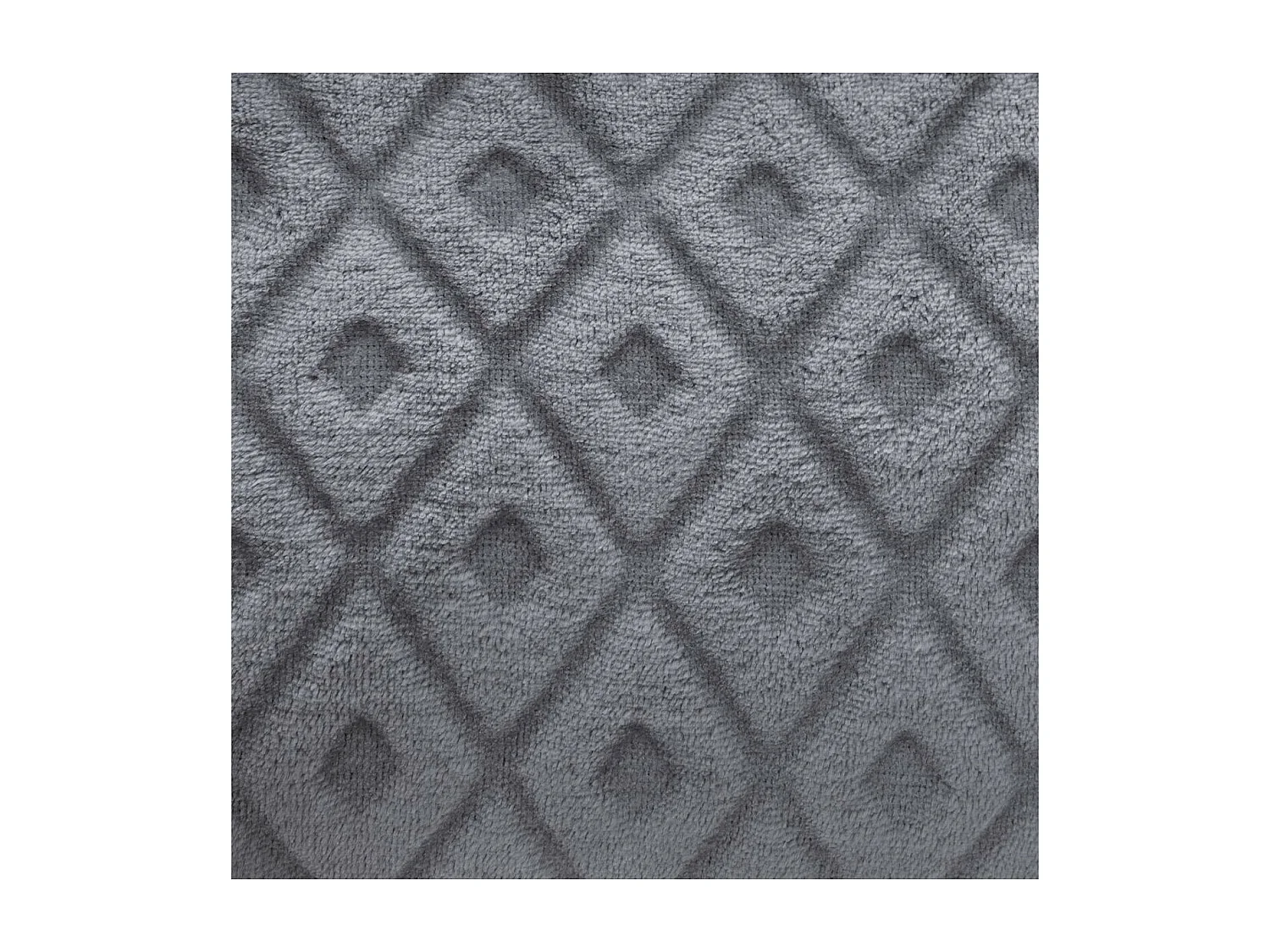Plaid Gris motif losange en relief 180 x 230 cm
