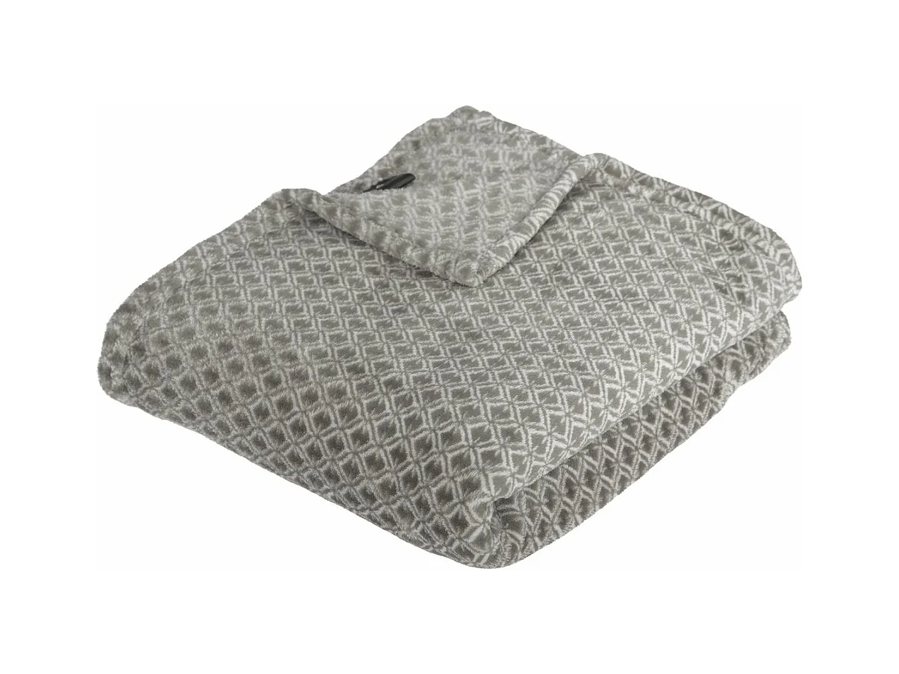 Manta Xadrez Cinza Estampada Otto 125 x 150 cm