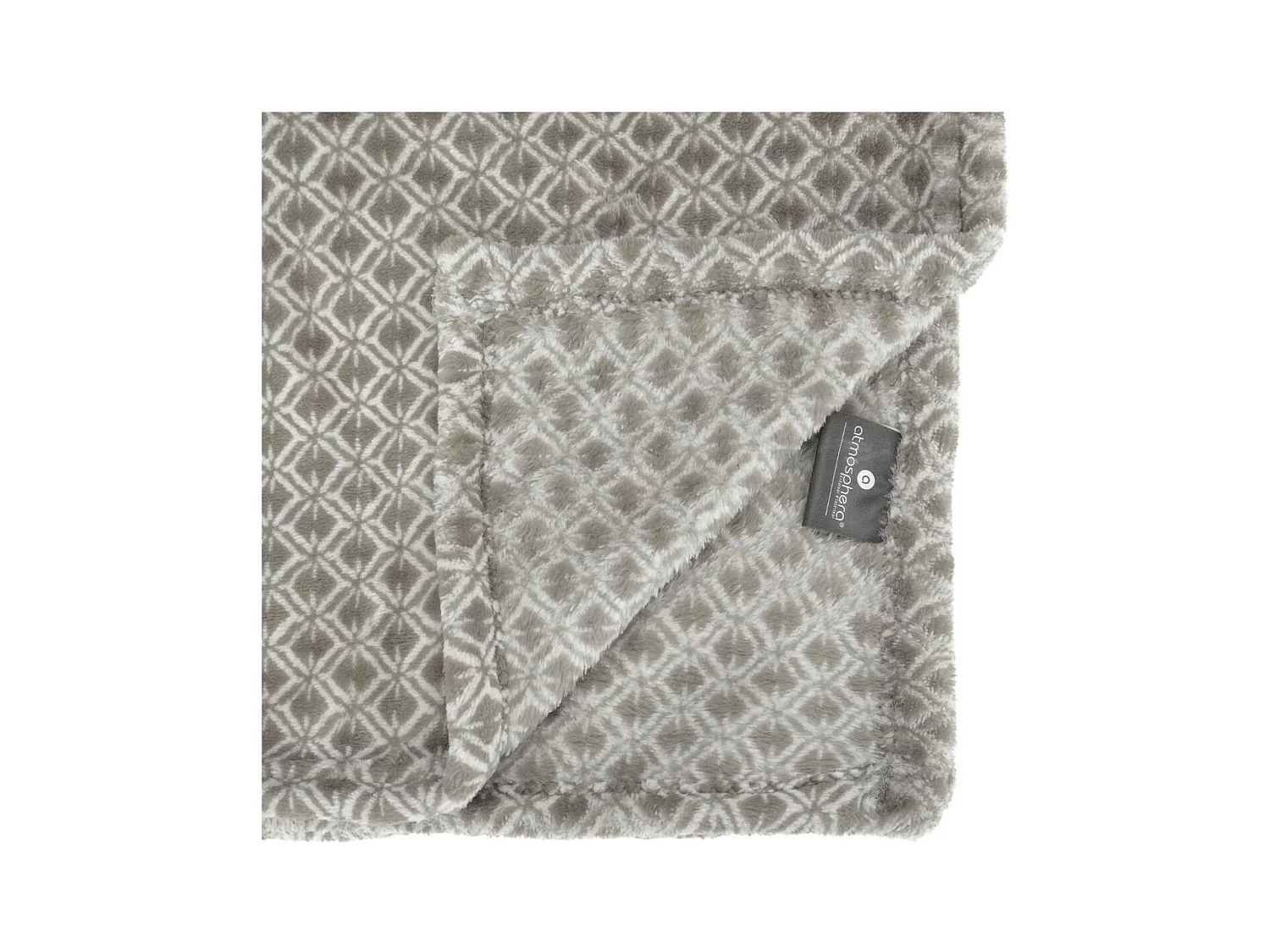 Manta Xadrez Cinza Estampada Otto 125 x 150 cm