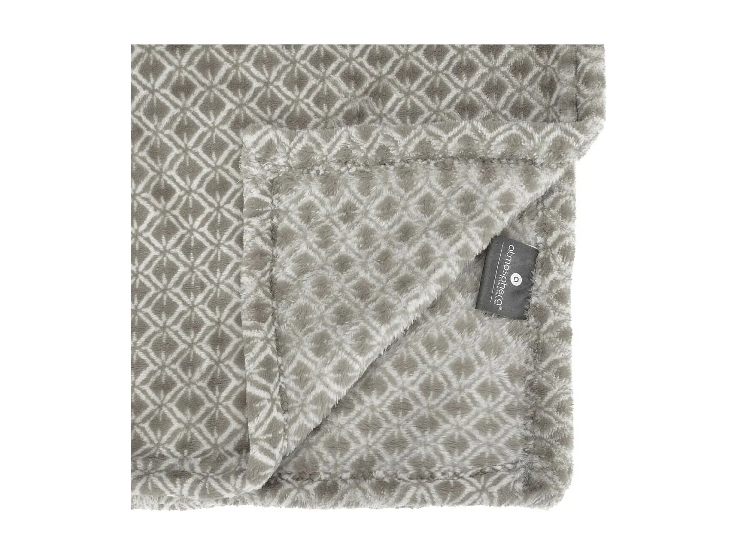 Plaid Flanelle Gris Imprimé Otto 125 x 150 cm