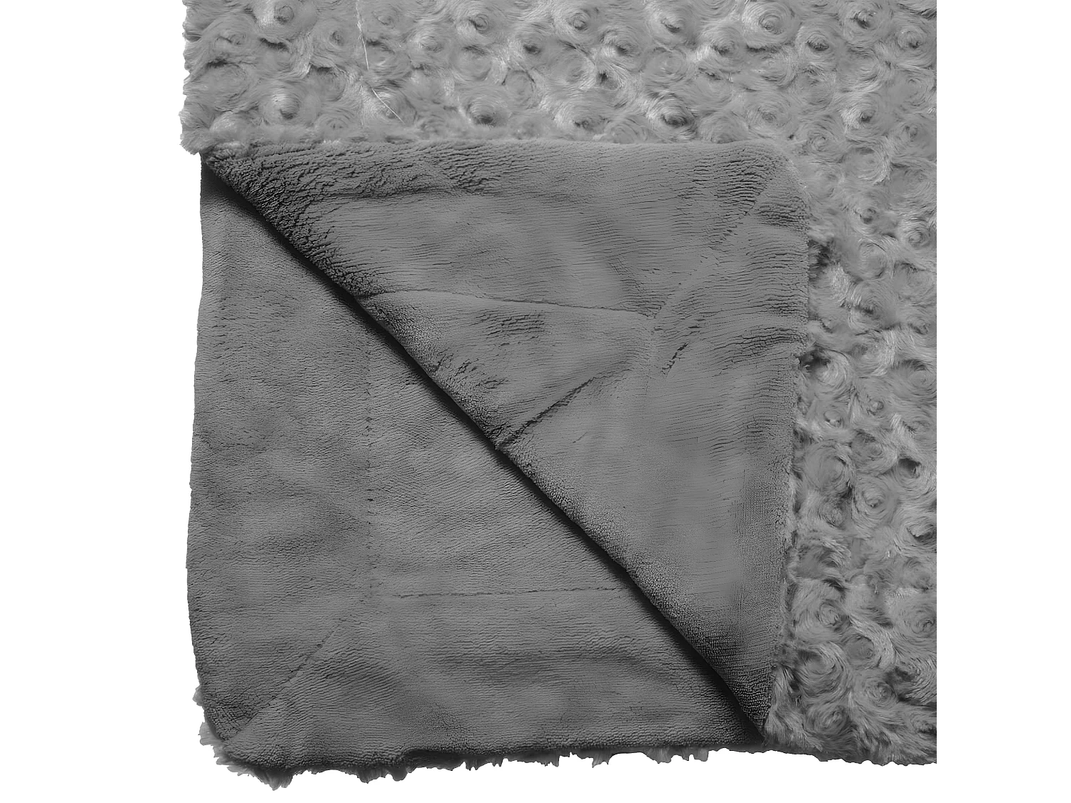 Plaid en Fourrure bouclée Gris Ardoise 180 x 230 cm