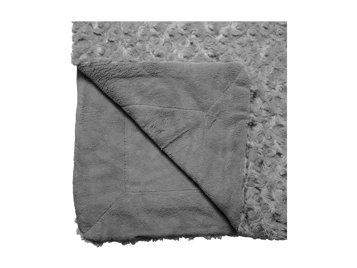 Plaid en Fourrure bouclée Gris Ardoise 180 x 230 cm