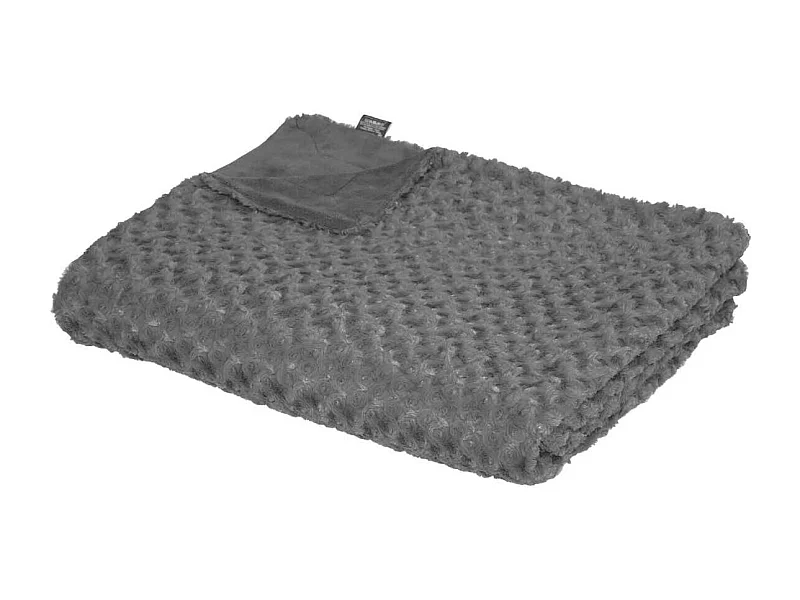 Plaid en Fourrure bouclée Gris Ardoise 180 x 230 cm