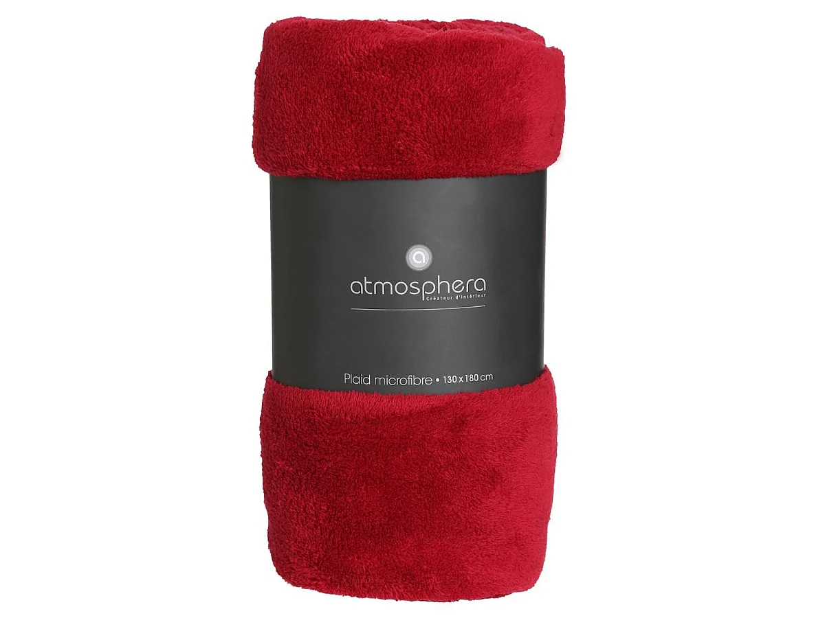 Plaid Microfibre Rouge 130x180 cm