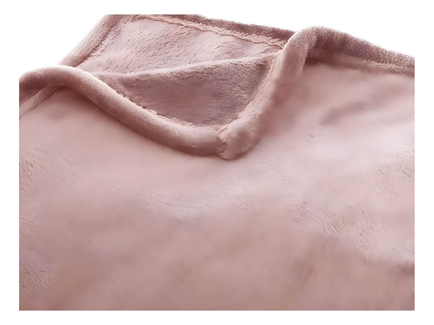 Plaid Flanelle Rose 180 x 230 cm