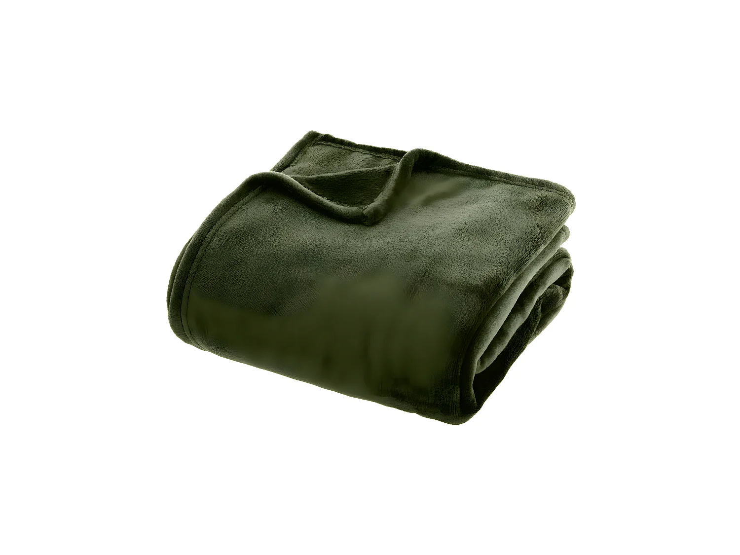 Plaid Flanelle Vert Kaki 180 x 230 cm