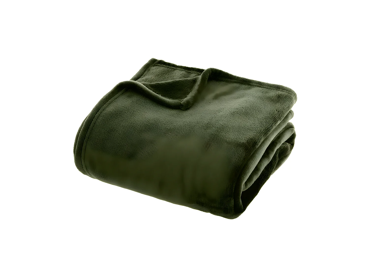 Plaid Flanelle Vert Kaki 180 x 230 cm