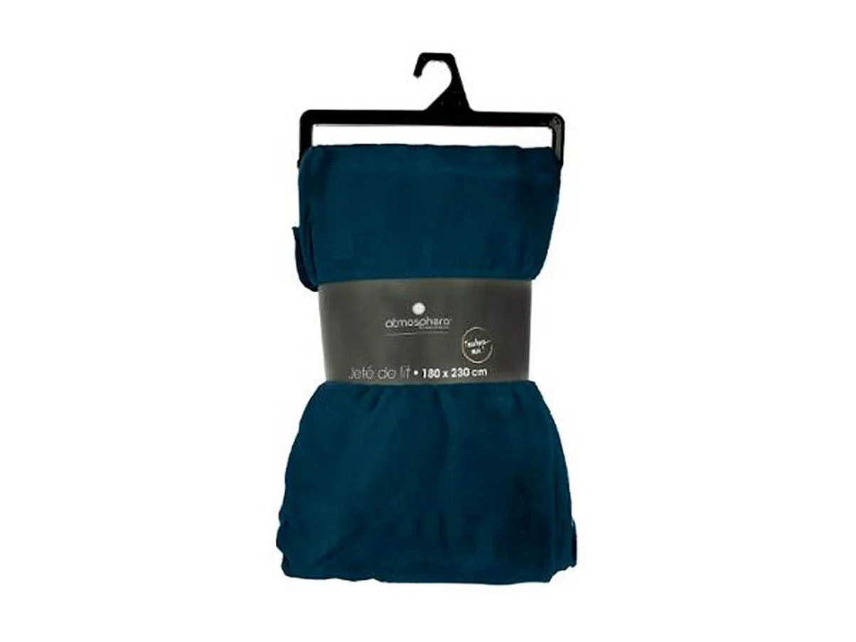 Plaid Flanelle Bleu égéen 180 x 230 cm