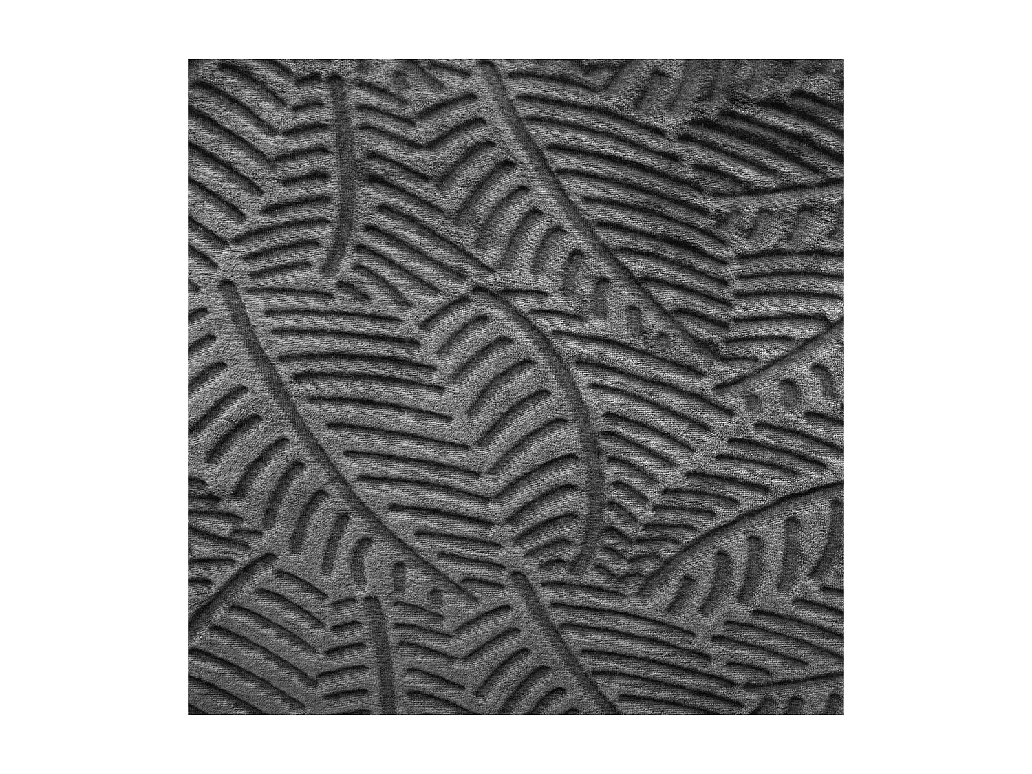 Plaid Gris motif Feuille en relief 220 x 240 cm