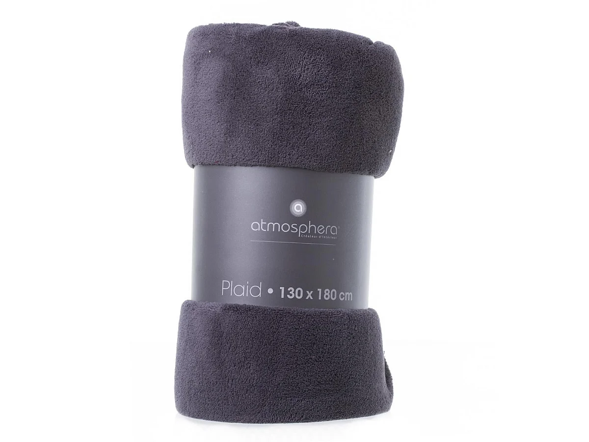 Plaid Microfibre Gris foncé 130x180 cm