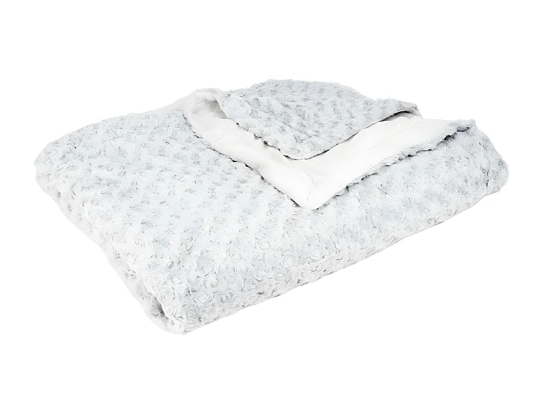 Plaid Gris clair Fourrure Bouclée 180 x 230 cm