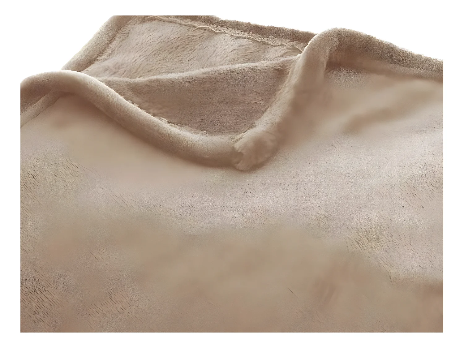 Plaid Flanelle Beige lin 180 x 230 cm