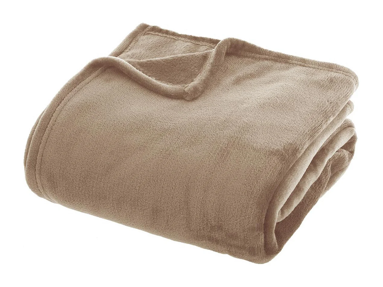 Plaid Flanelle Beige lin 180 x 230 cm