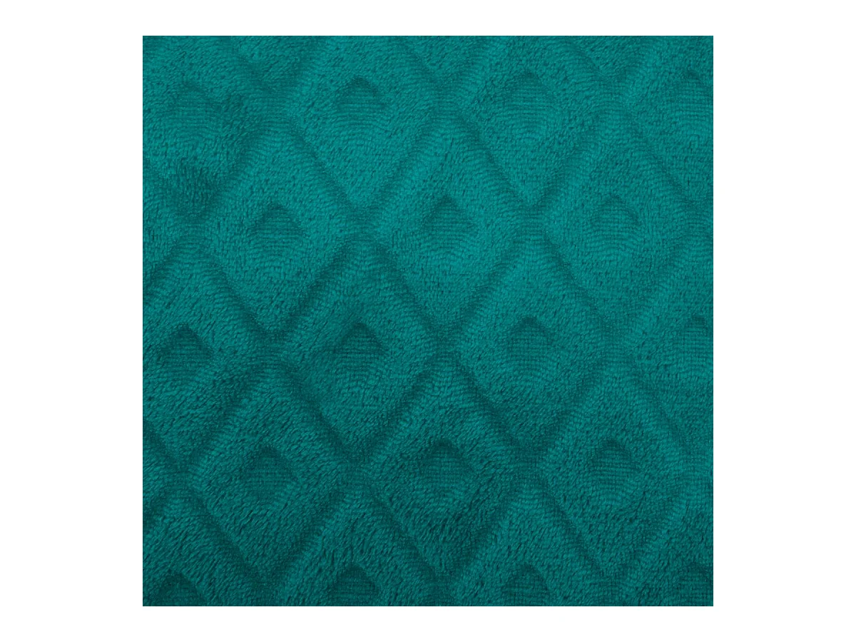 Plaid Bleu Canard motif Losange en relief  180 x 230 cm