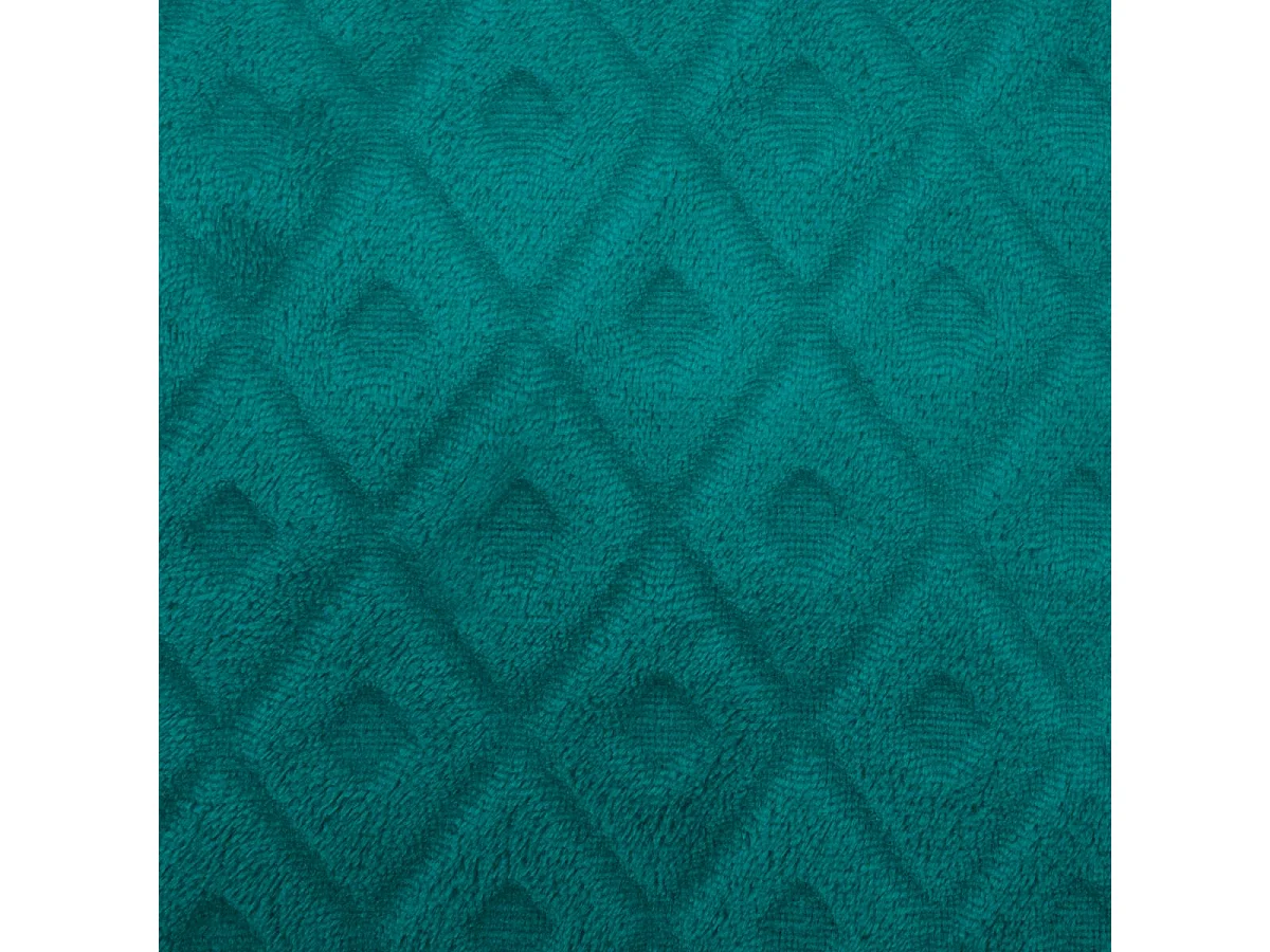 Plaid Bleu Canard motif Losange en relief  180 x 230 cm