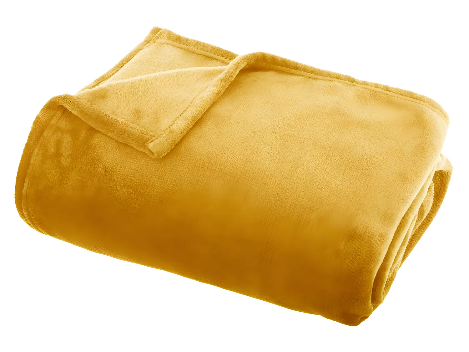 Plaid Flanelle Ocre 125 x 150 cm