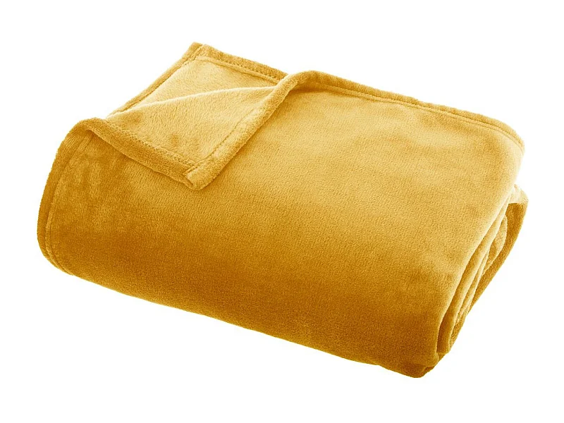 Plaid Flanelle Ocre 125 x 150 cm