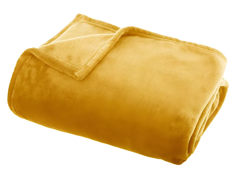Plaid Flanelle Ocre 125 x 150 cm