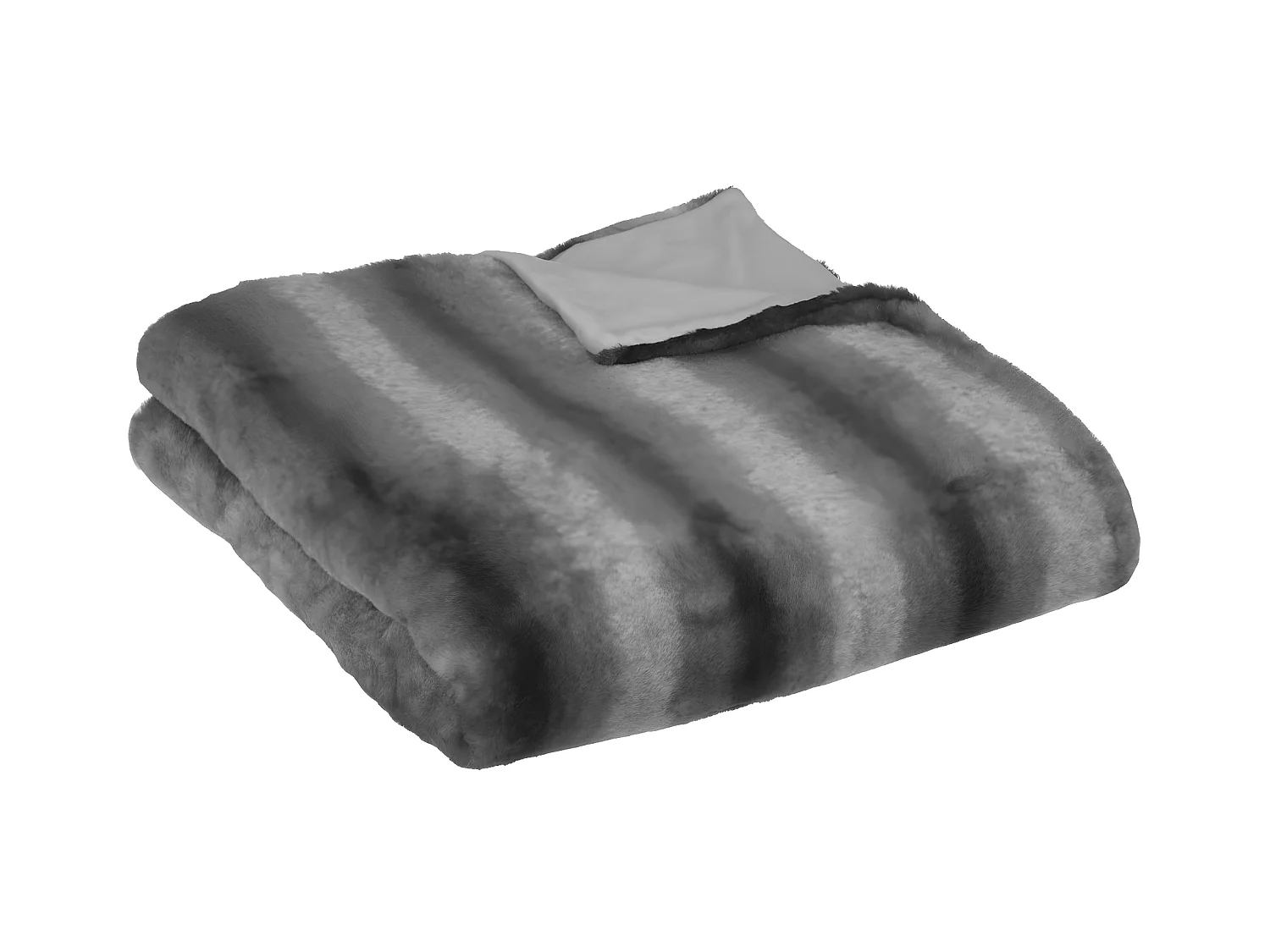 Plaid en fourrure Grizzli nuance de Gris 180 x 230 cm