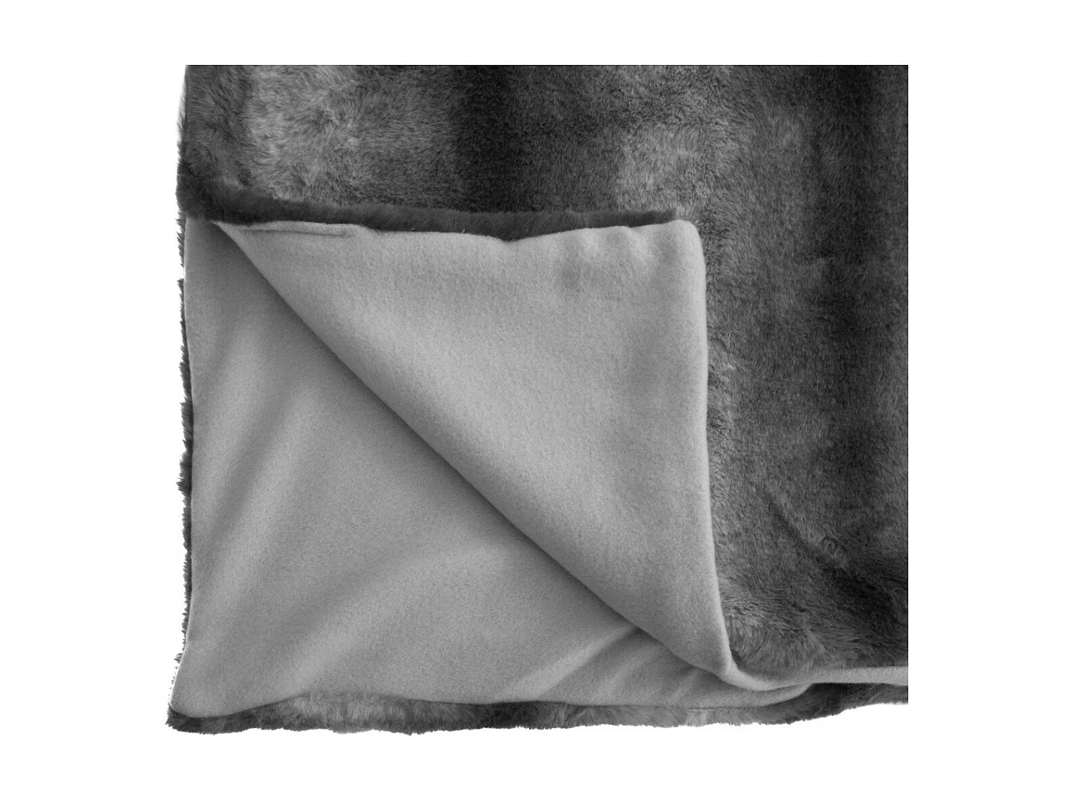 Plaid en fourrure Grizzli nuance de Gris 180 x 230 cm