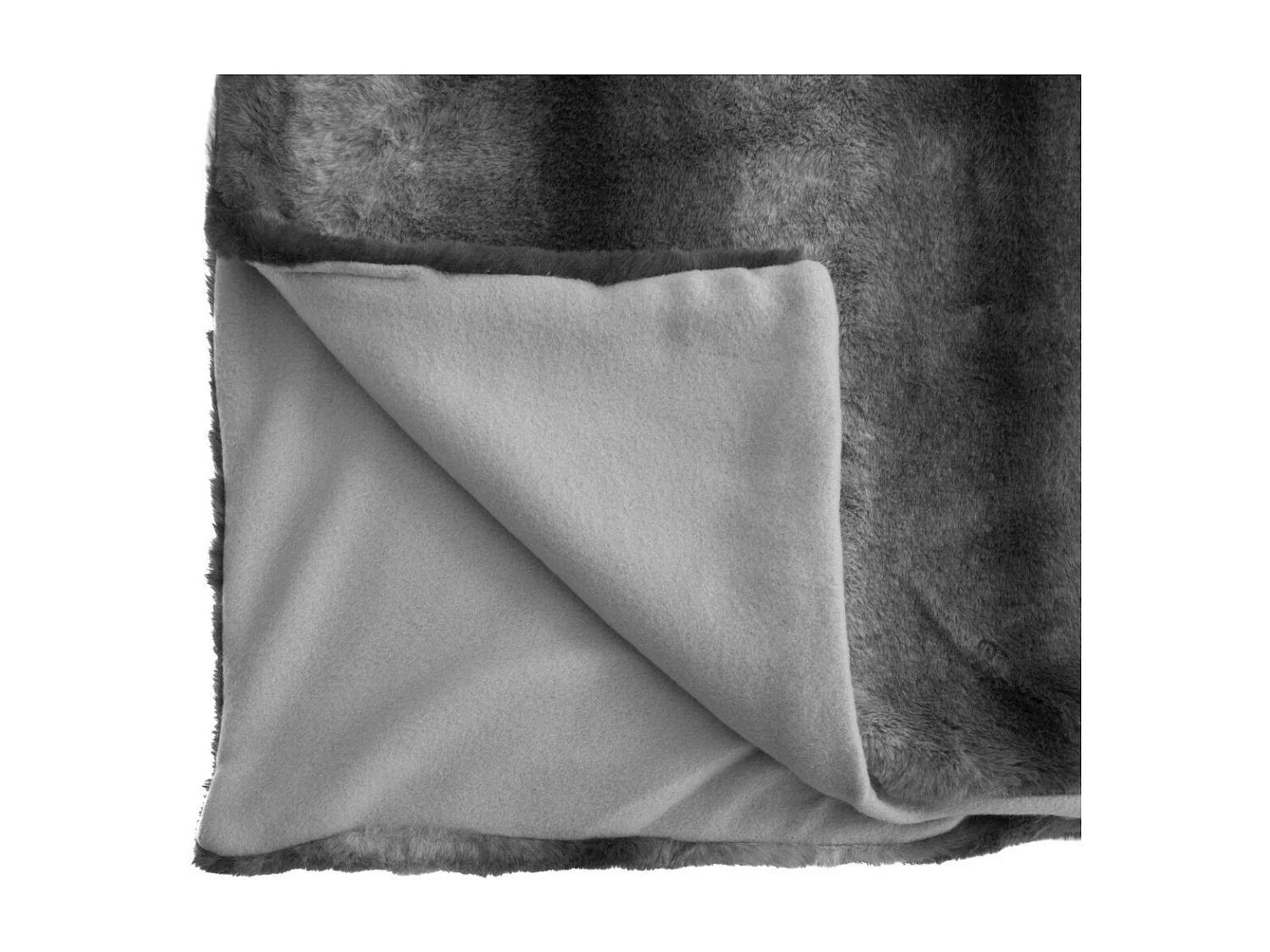 Plaid en fourrure Grizzli nuance de Gris 180 x 230 cm