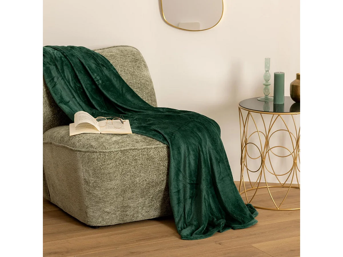 Plaid Flanelle Vert 130 x 180 cm