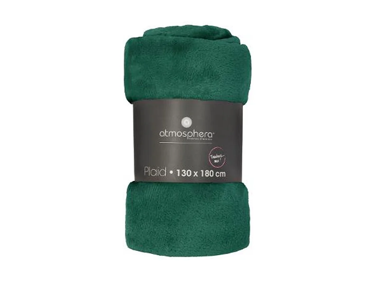 Plaid Flanelle Vert 130 x 180 cm