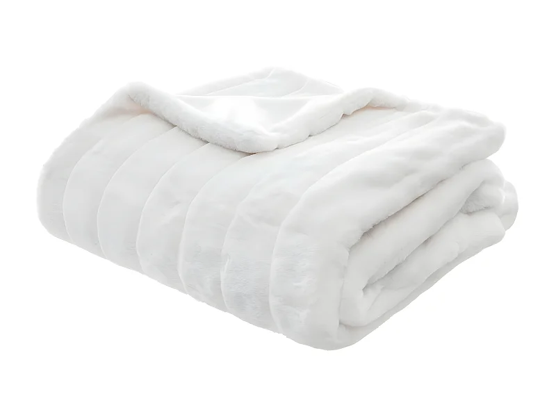 Plaid Fourrure manoir Blanc 120 x 160 cm