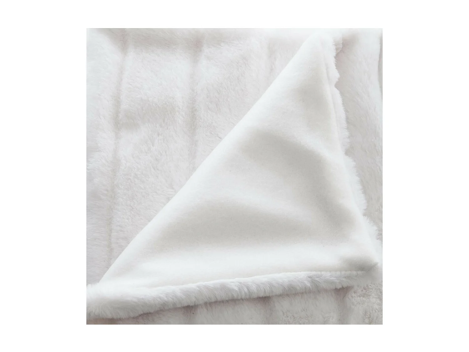 Plaid Fourrure manoir Blanc 120 x 160 cm