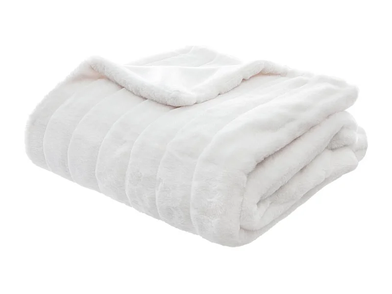 Plaid Fourrure manoir Blanc 120 x 160 cm