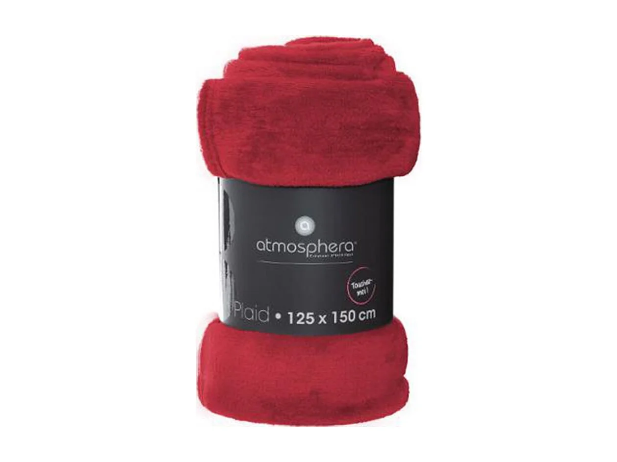 Plaid Flanelle Rouge  125 x 150 cm