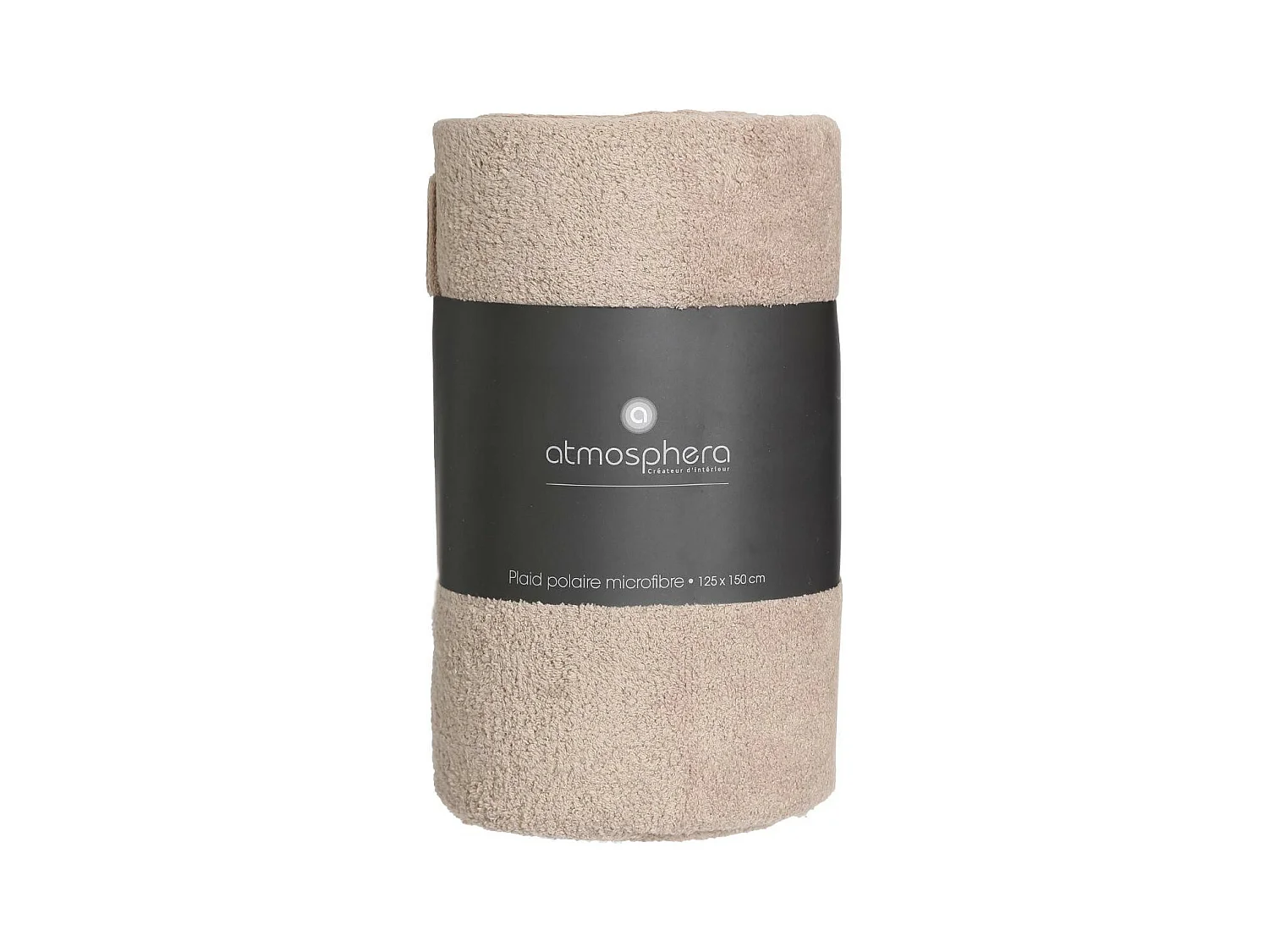 Plaid Microfibre Beige lin 125 x 150 cm