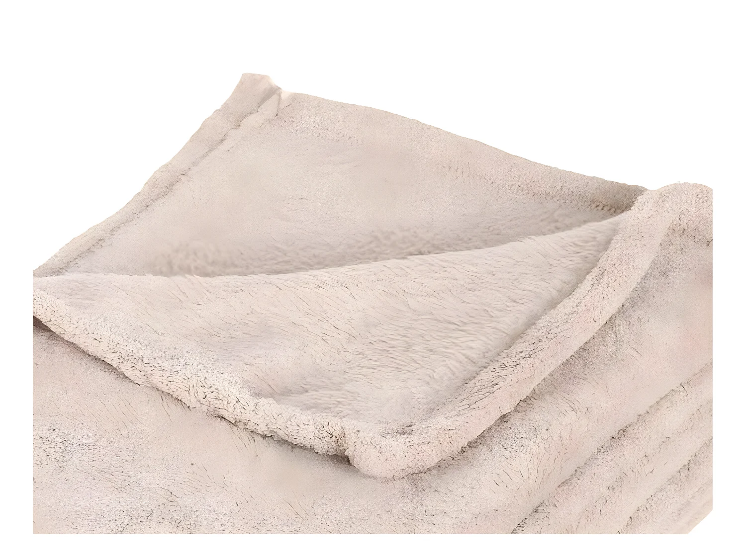 Plaid Microfibre Beige lin 125 x 150 cm