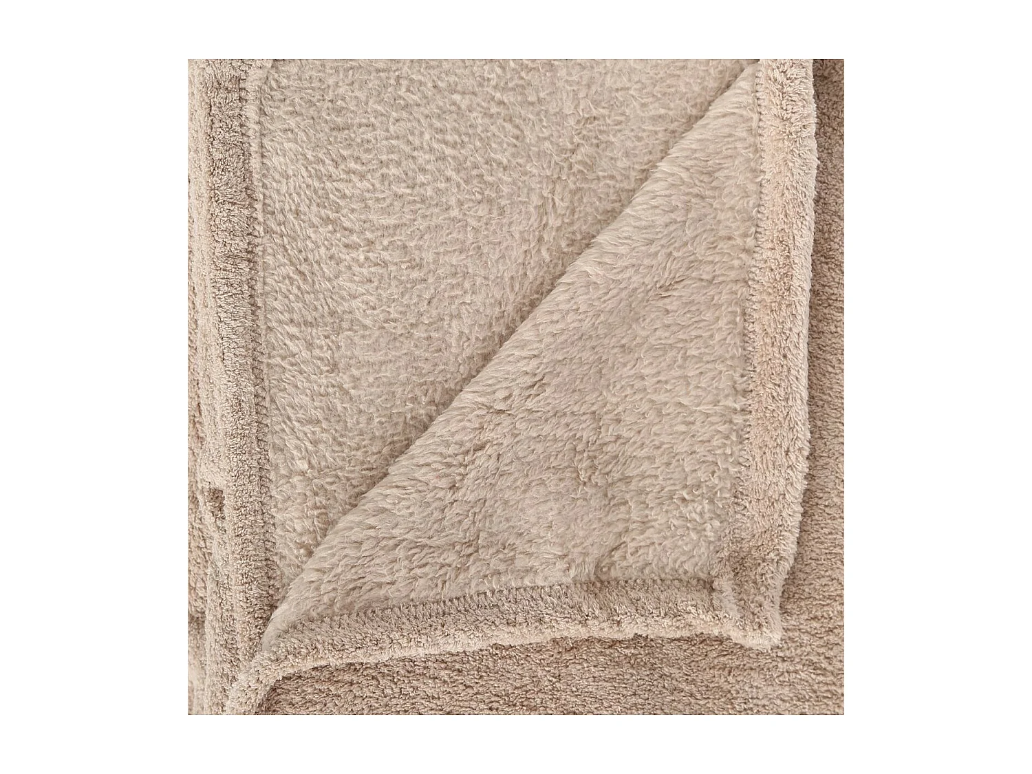 Plaid Microfibre Beige lin 125 x 150 cm