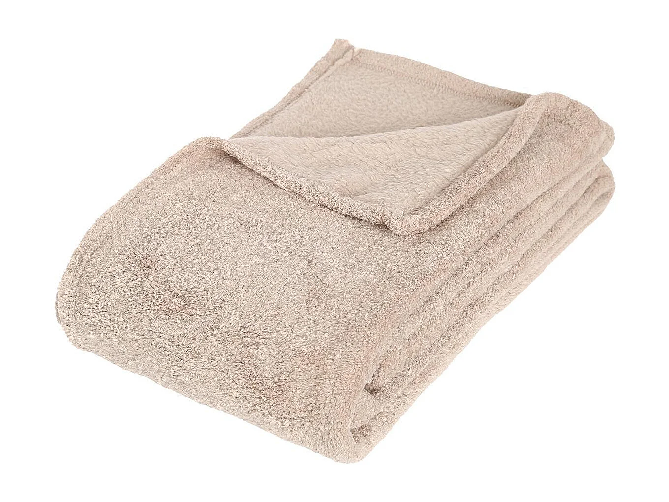 Plaid Microfibre Beige lin 125 x 150 cm