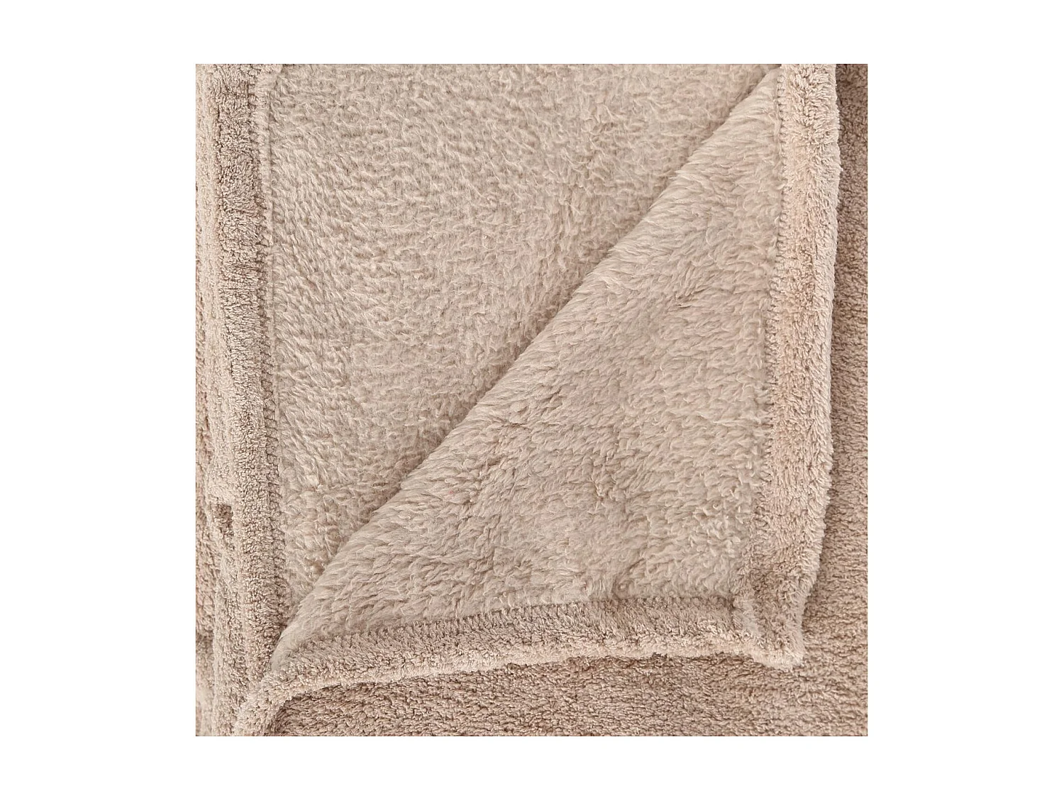 Plaid Microfibre Beige lin 125 x 150 cm