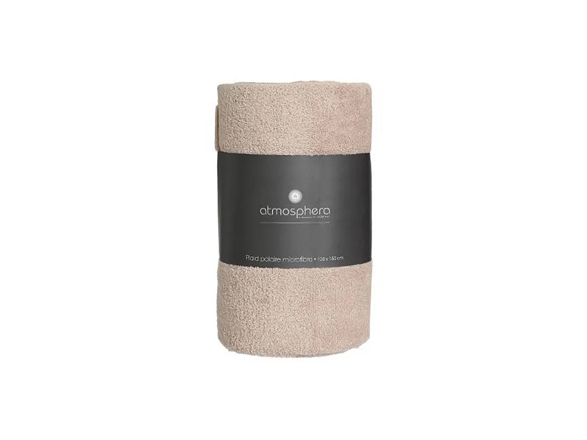 Plaid Microfibre Beige lin 125 x 150 cm
