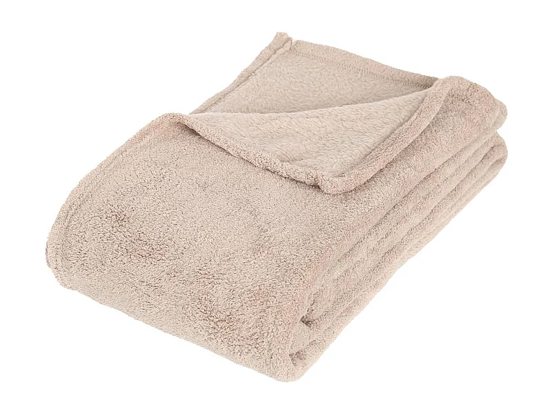 Plaid Microfibre Beige lin 125 x 150 cm