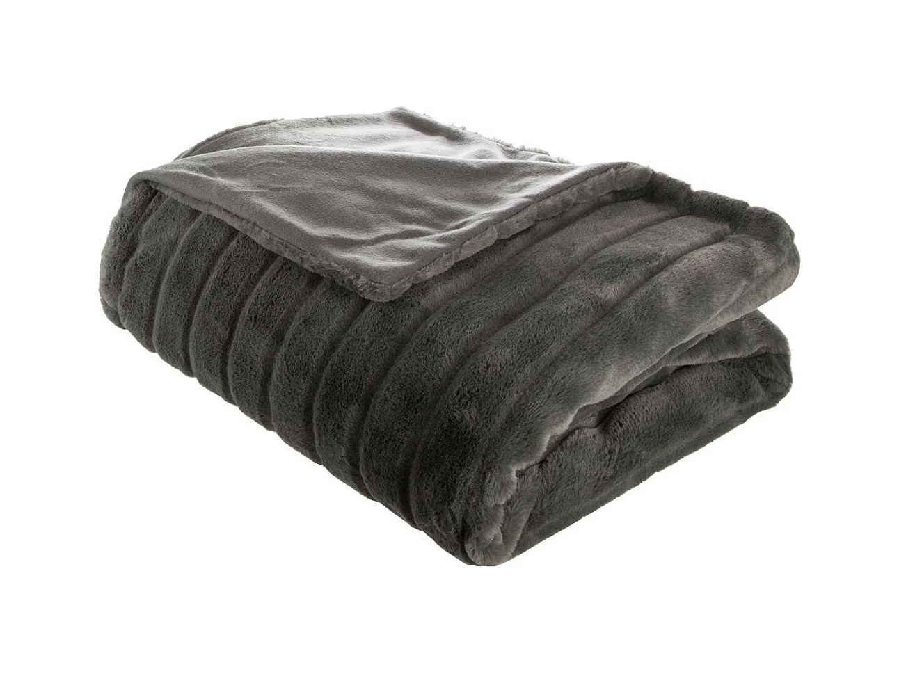 Plaid Fourrure Manoir Gris foncé 180 x 230 cm