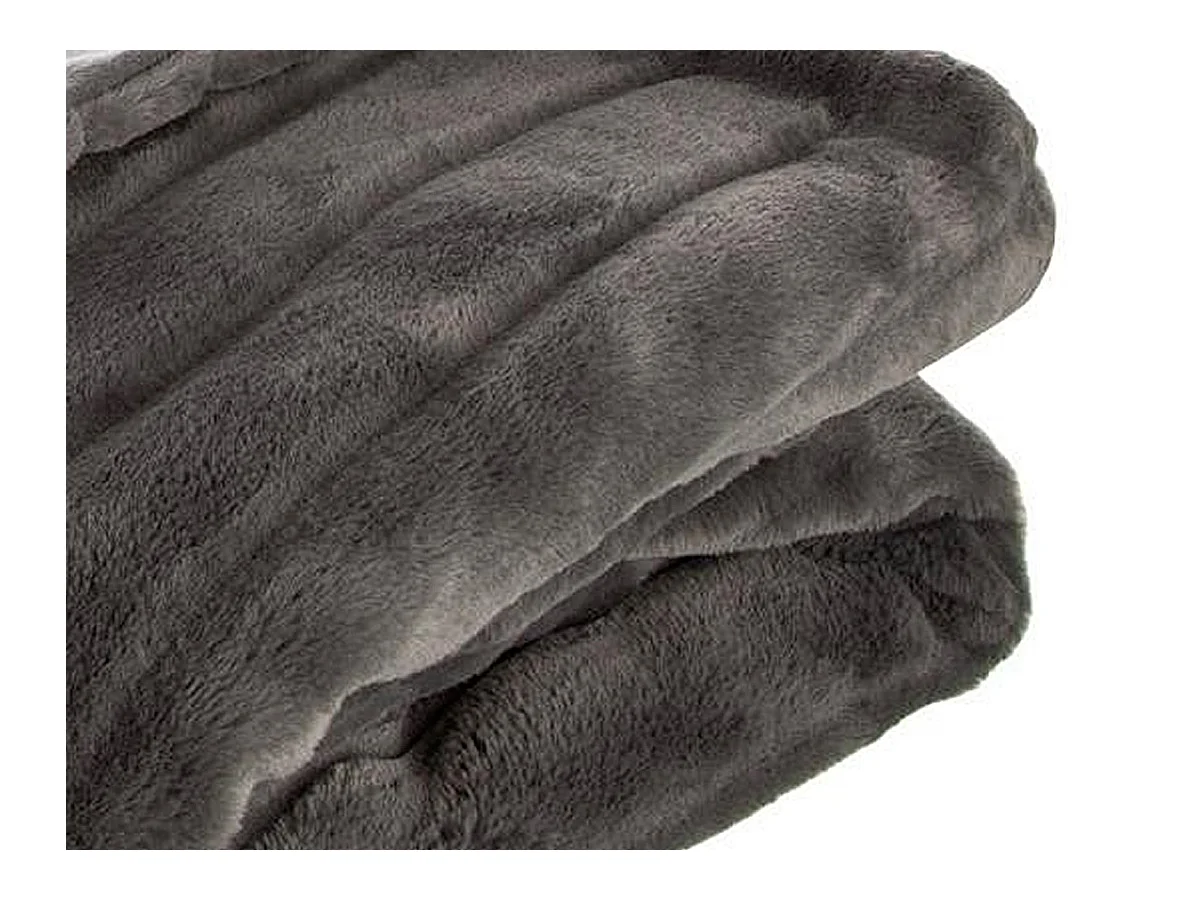 Plaid Fourrure Manoir Gris foncé 180 x 230 cm