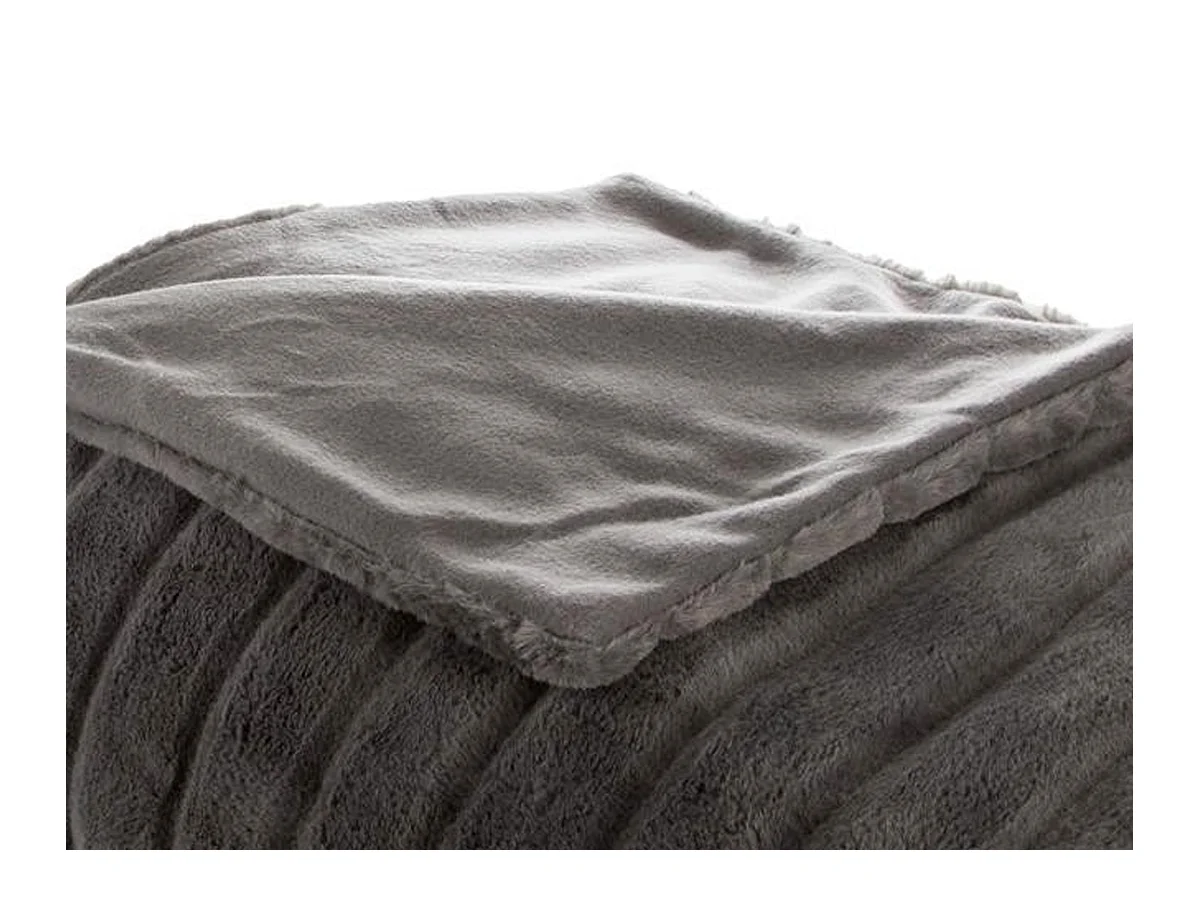 Plaid Fourrure Manoir Gris foncé 180 x 230 cm