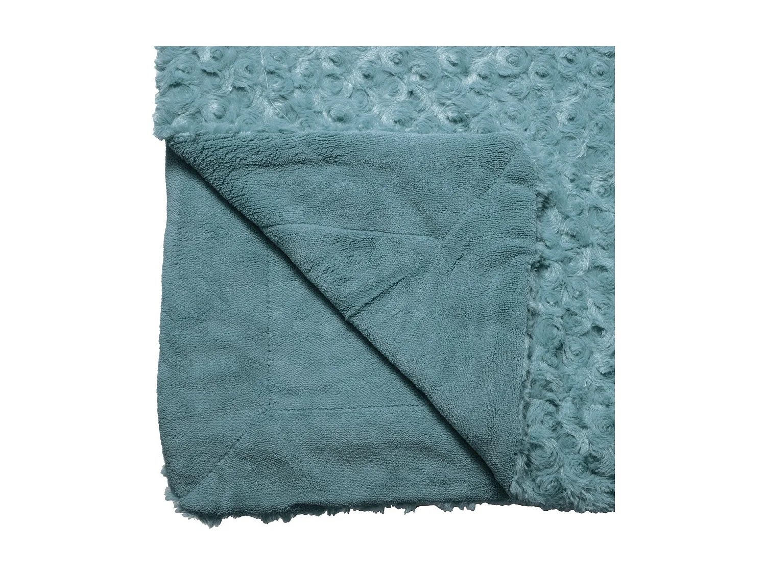 Plaid Blu Oltremare in Pelliccia Ricciuta 120 x 160 cm