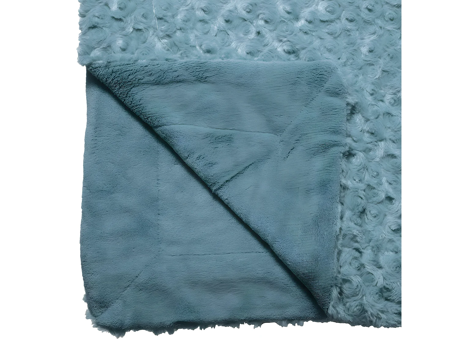 Plaid Blu Oltremare in Pelliccia Ricciuta 120 x 160 cm